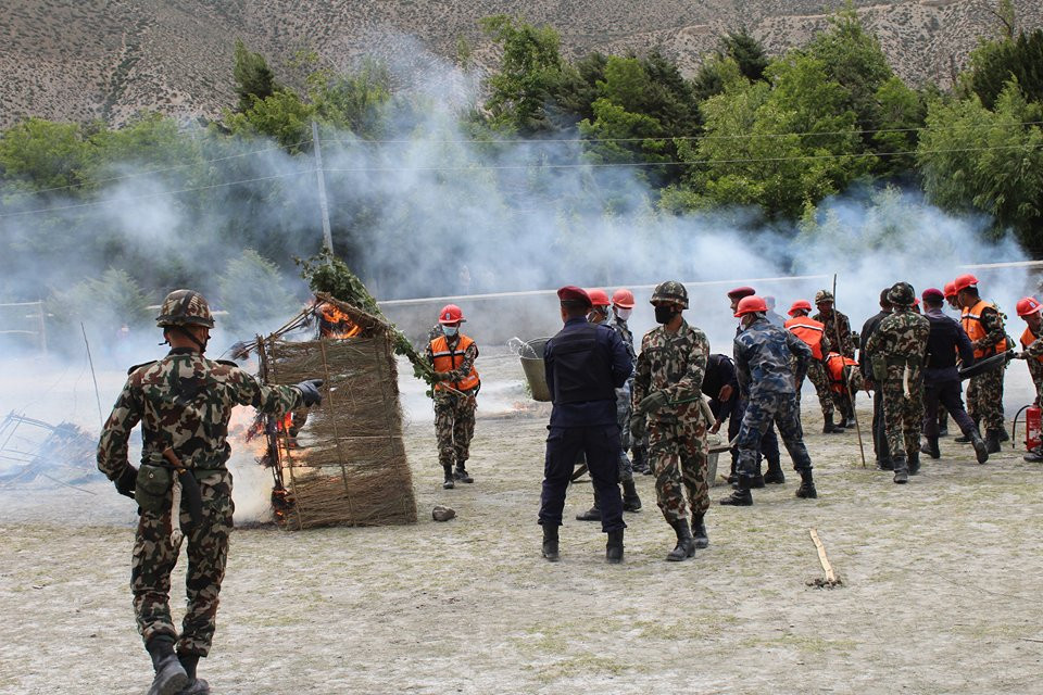 विपद् व्यवस्थापन समितिद्वारा विपत्तिमा परेकाको उद्धारसम्बन्धी अभ्यास प्रदर्शन
