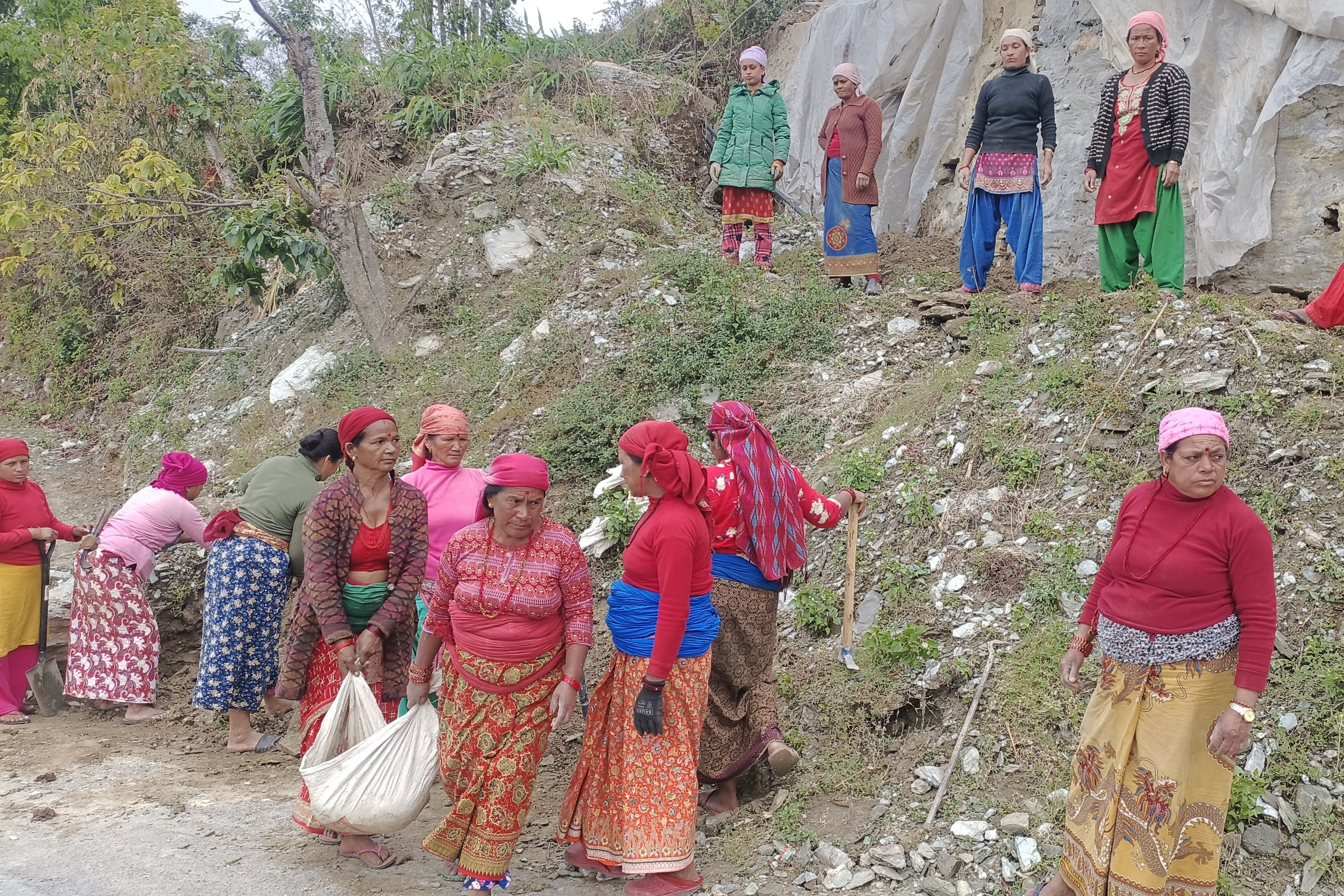 श्रममा जुट्दै महिला