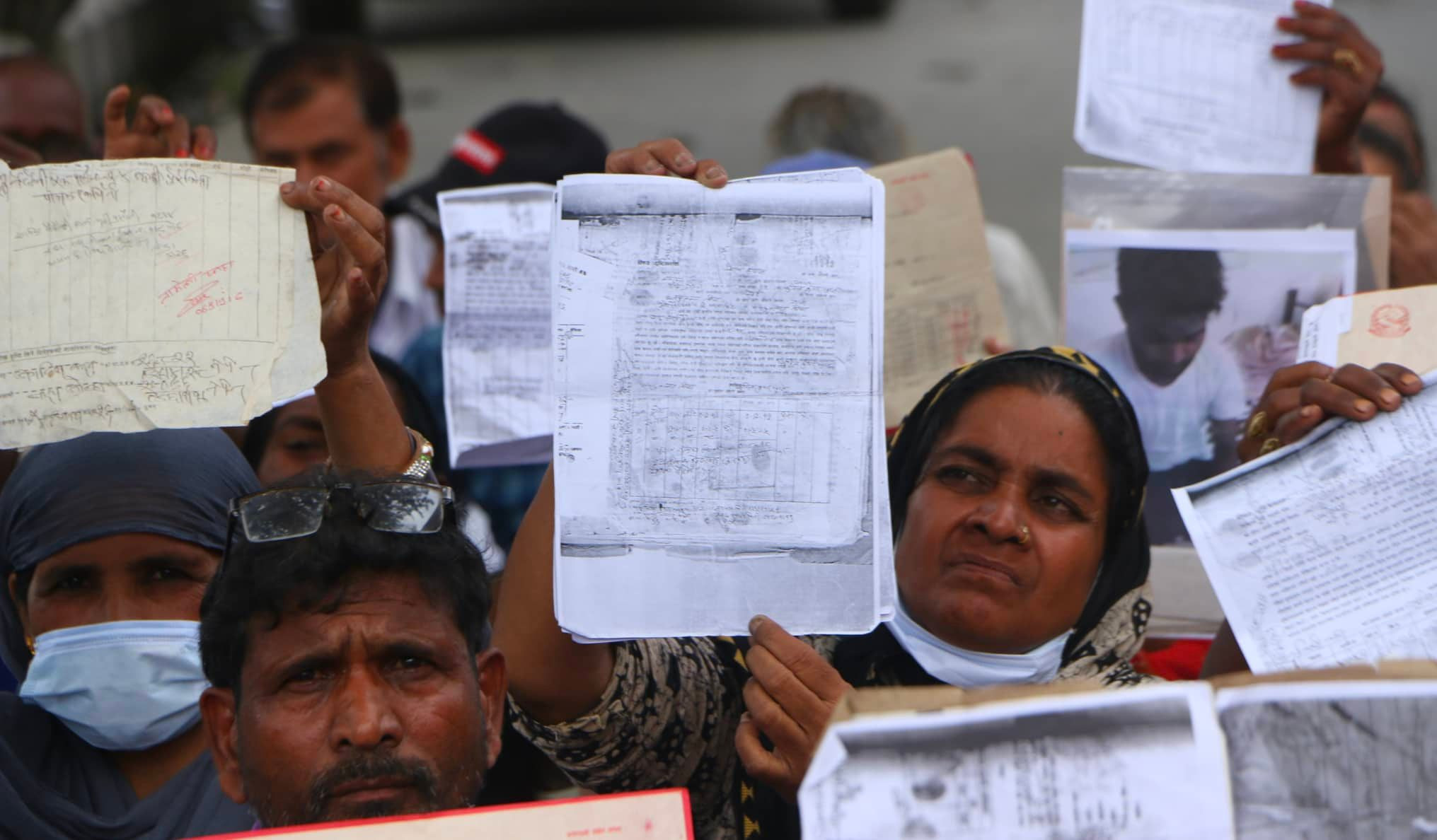 मिटर ब्याज पीडितको प्रदर्शनः सहुलियत दरमा ऋण उपलब्ध गराउन माग