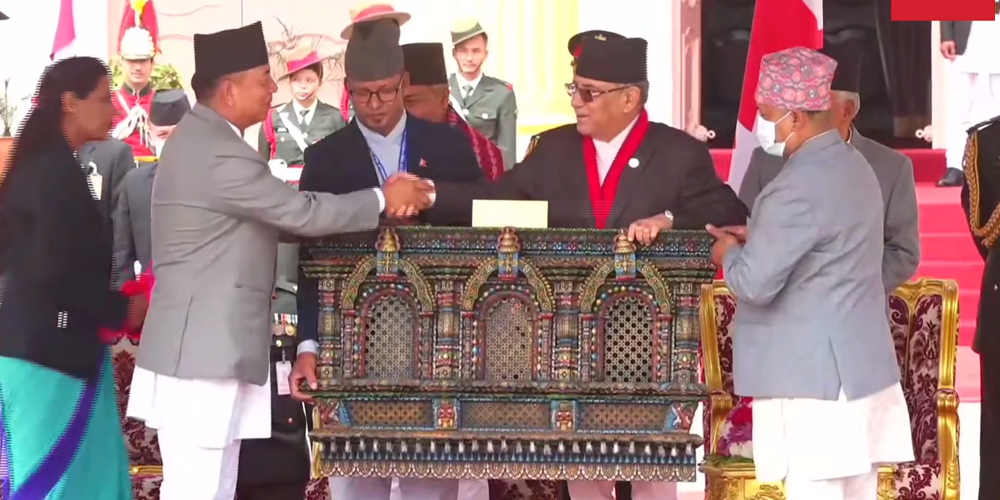 निवर्तमान उपराष्ट्रपति पुनको बिदाइ