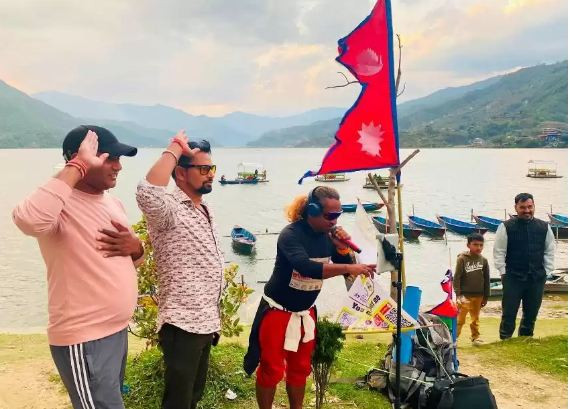 फेवाताल किनारमा विभिन्न देशका राष्ट्रगान गाइरहँदा …