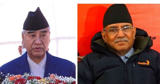 प्रधानमन्त्री प्रचण्ड र देउवाबीच भेटवार्ता