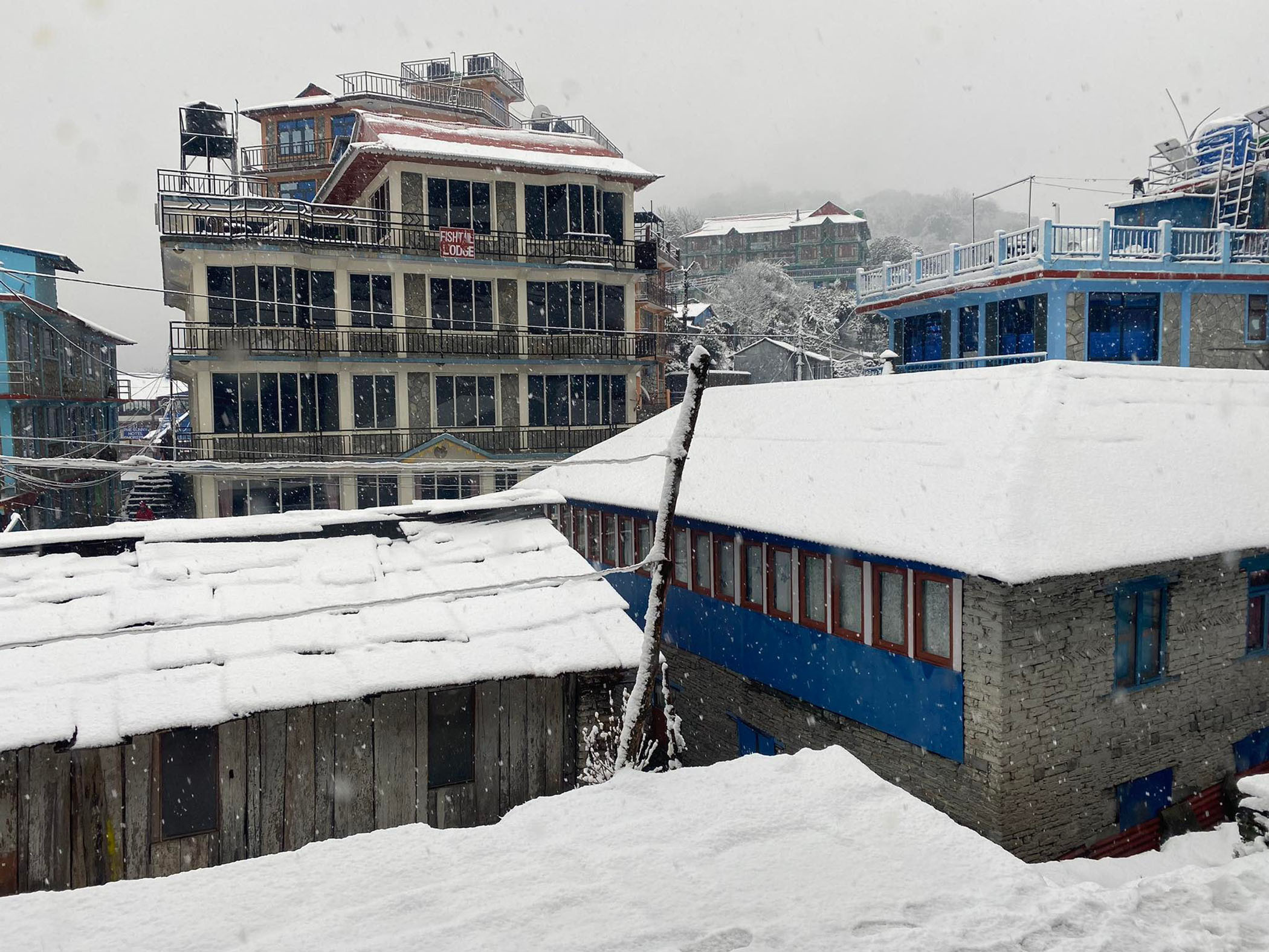 घोडेपानीमा परेको हिउँ