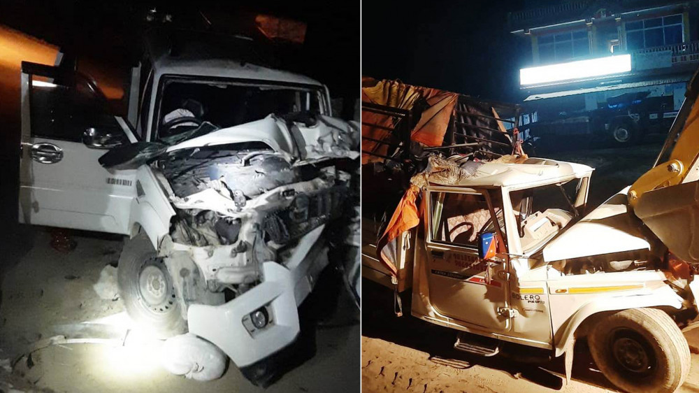 सप्तरीमा स्कारपियो र बोलेरो जीप ठोक्किँदा दुईको मृत्यु, १२ जना घाइते