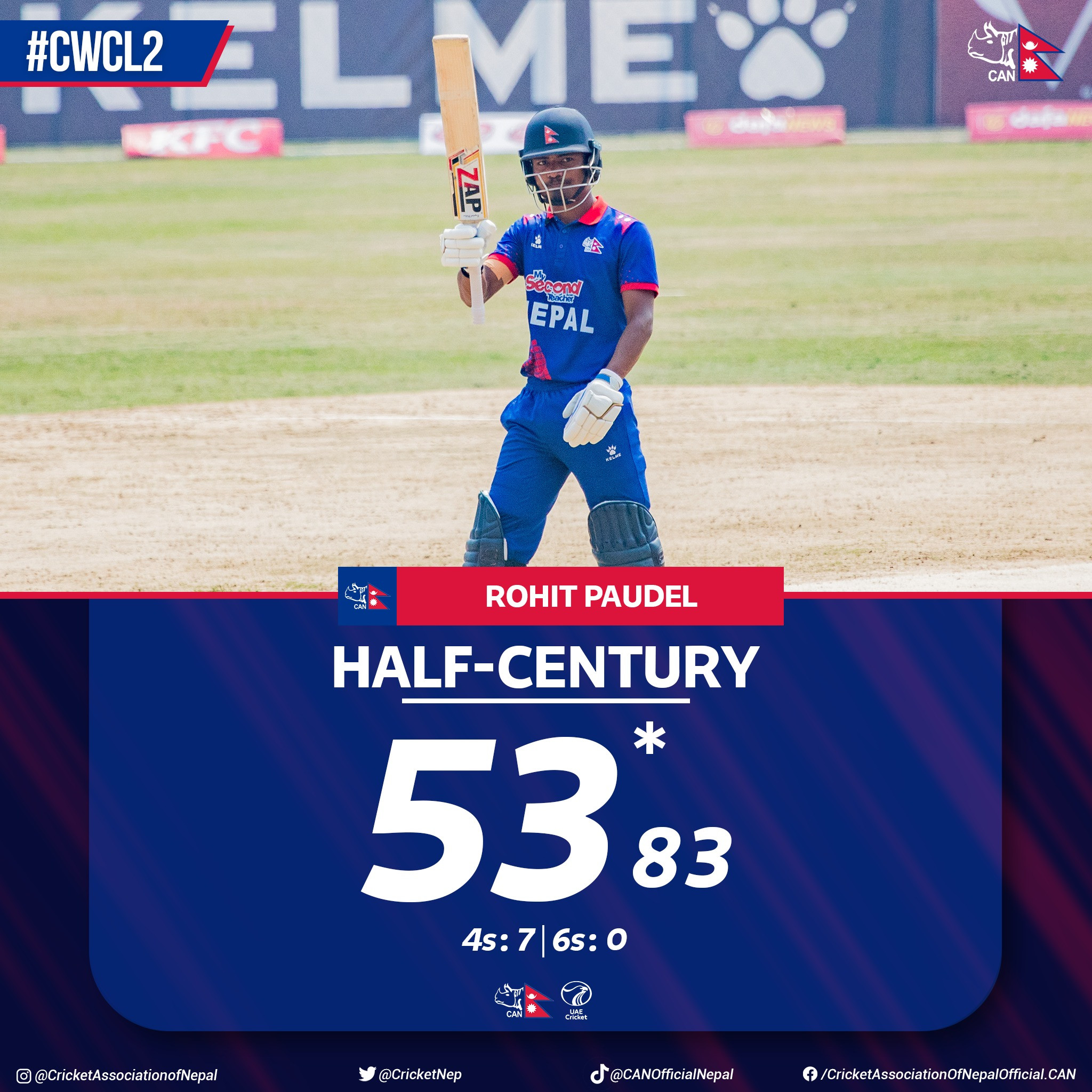 कप्तान रोहितको अर्धशतक पुरा