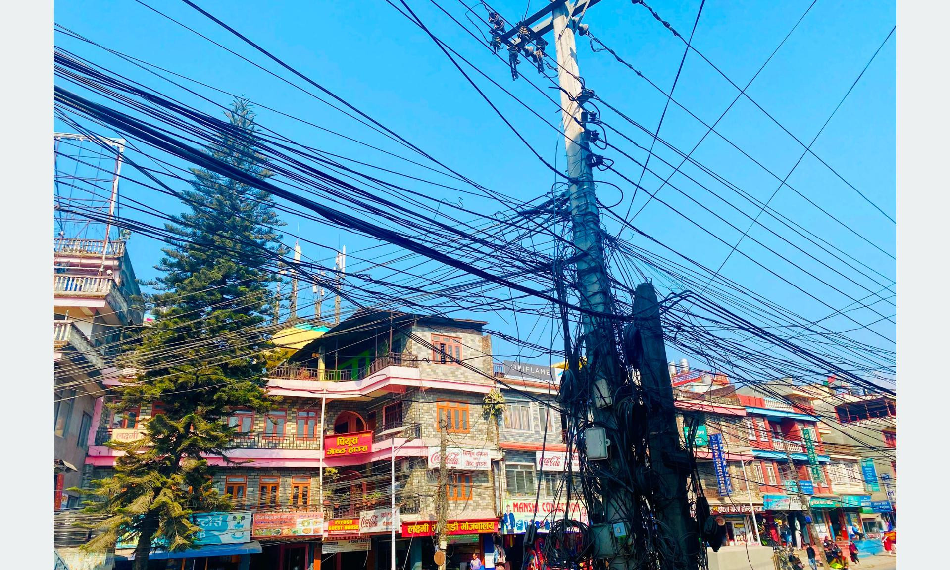 पोखरामा तार भूमिगत गर्न शुरु