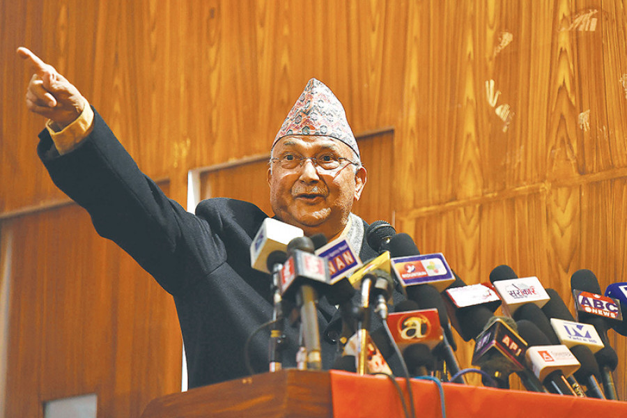 राष्ट्रियगानको  शुरुमा रहेको धुन हटाउनुपर्छः अध्यक्ष ओली