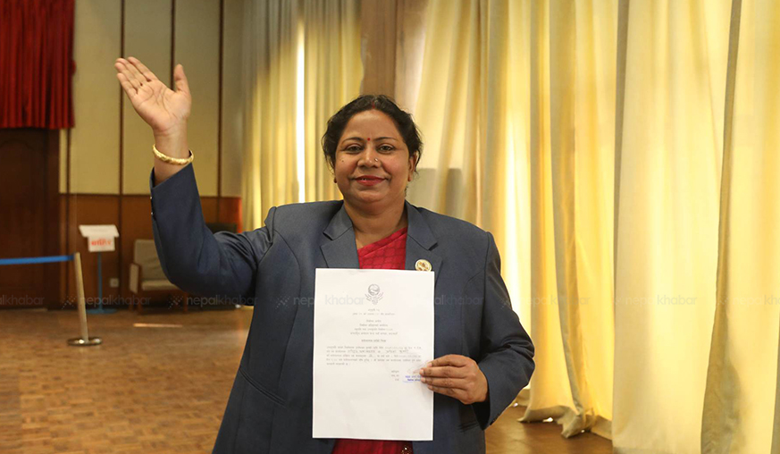 प्रमिलाकुमारीद्धारा उपराष्ट्रपतिको उम्मेदवारी फिर्ता