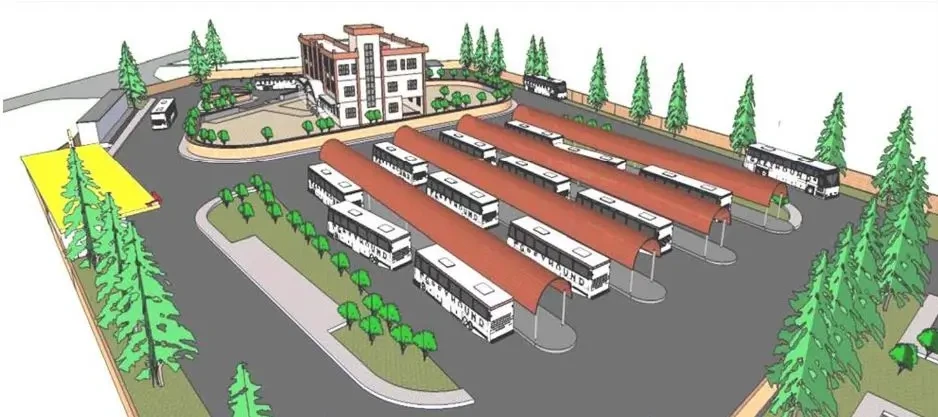 बसपार्कमा टर्मिनल भवन निर्माण