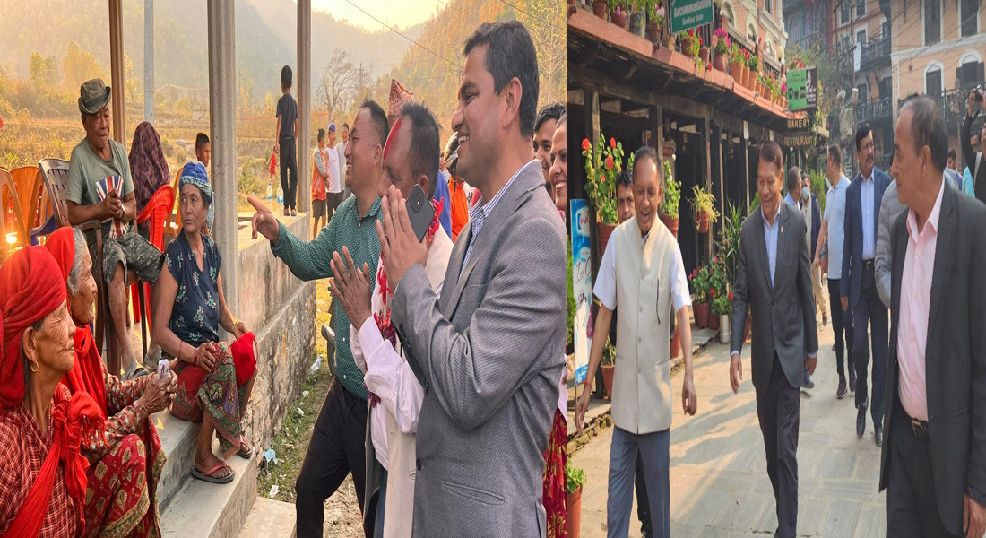 गोविन्द भट्टराईलाई भोट माग्न कांग्रेसका नेताहरू तनहुँ जानेक्रम तीव्र