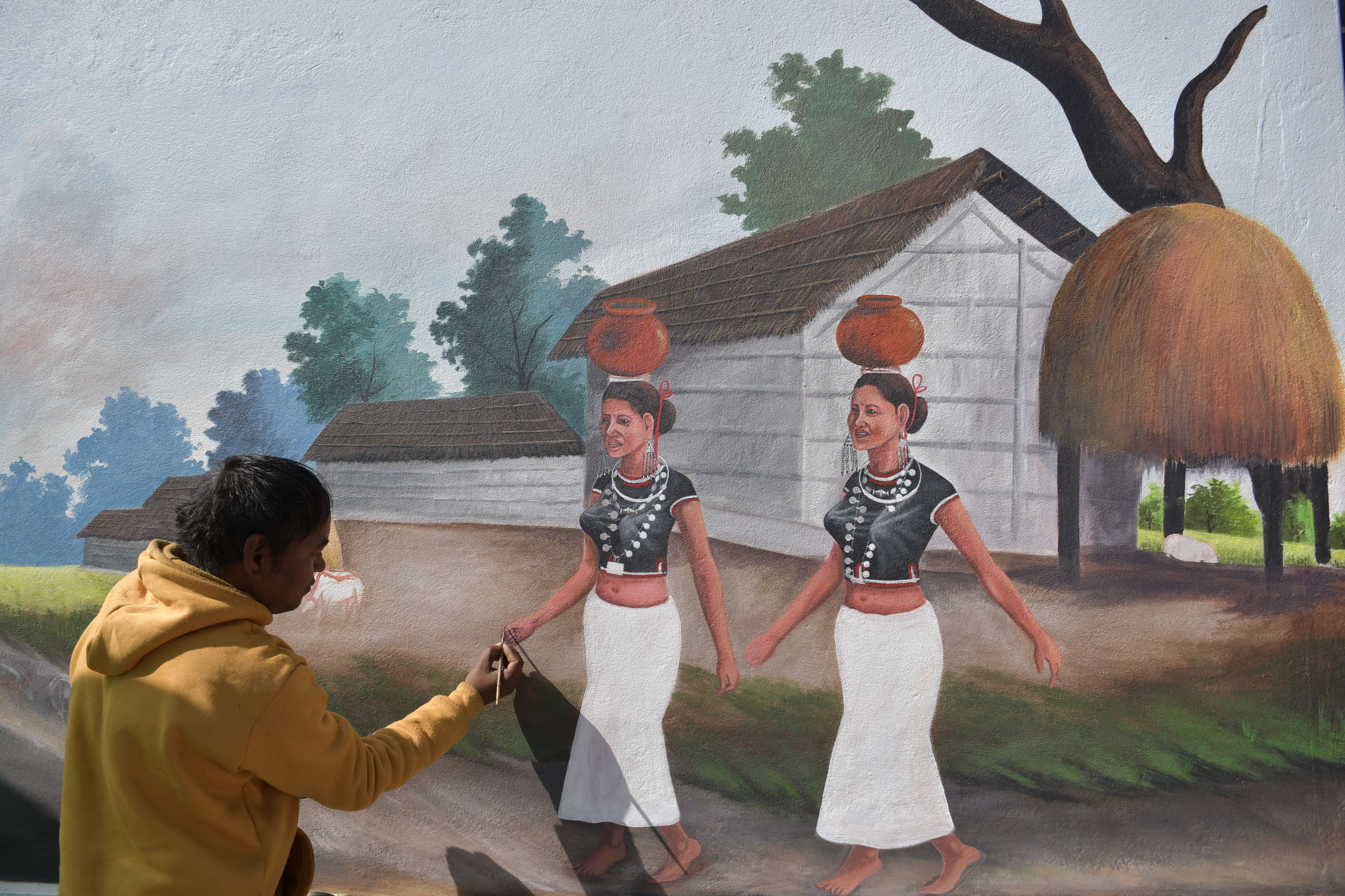 थारु संस्कृति झल्किने चित्र